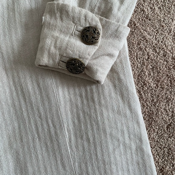 Soft Surroundings Floral Appliquéd Topper Long Collared Coat - Size Medium - Picture 10 of 13